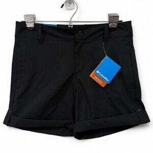 NWT Womens Columbia Black Active Utility Shorts Size 6 Outdoors Hiking Omni-wick